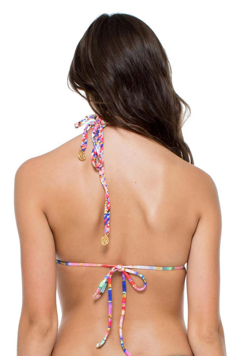 Luli Fama Bellamar Zig Zag Knotted Cut Out Triangle Top